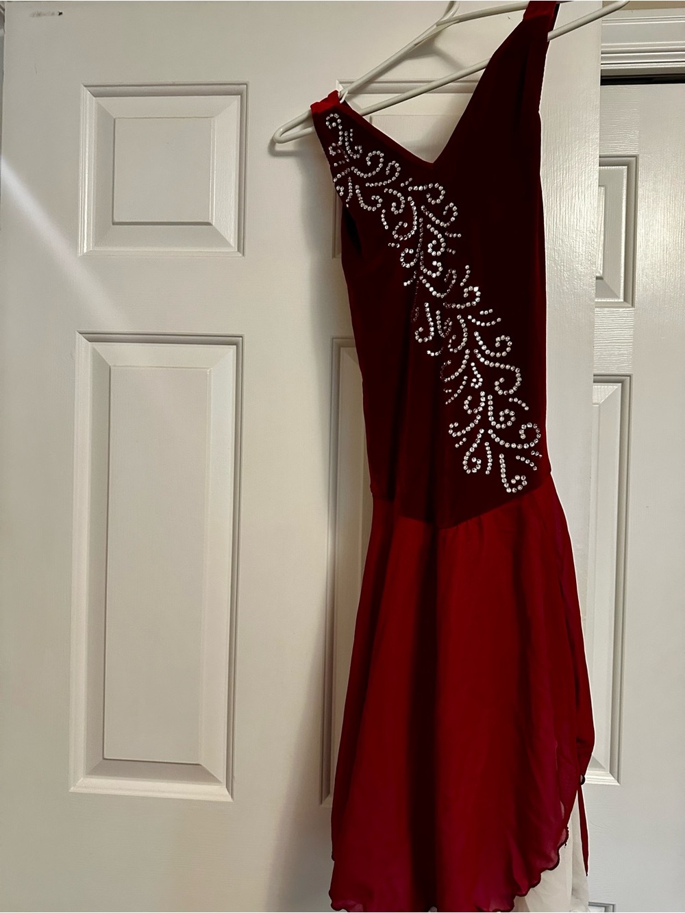Burgendy Women’s figure skating Dress
